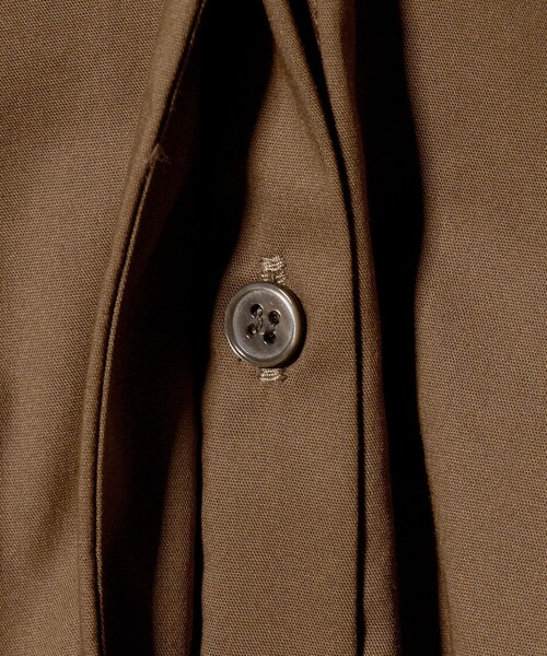 green label relaxing（グリーンレーベルリラクシング）の「シャツ襟 フィット＆フレア タックスリーブ ワンピース（シャツワンピース・レディース・ダークブラウン/ネイビー・FREE）」の19枚目の写真