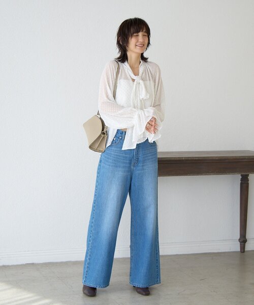 RIVE DROITE(リヴドロワ)の「【MONN.:.(モン)】バギーデニムパンツ(デニムパンツ・レディース・ブルー/ベージュ・38/36/34)」の22枚目の写真