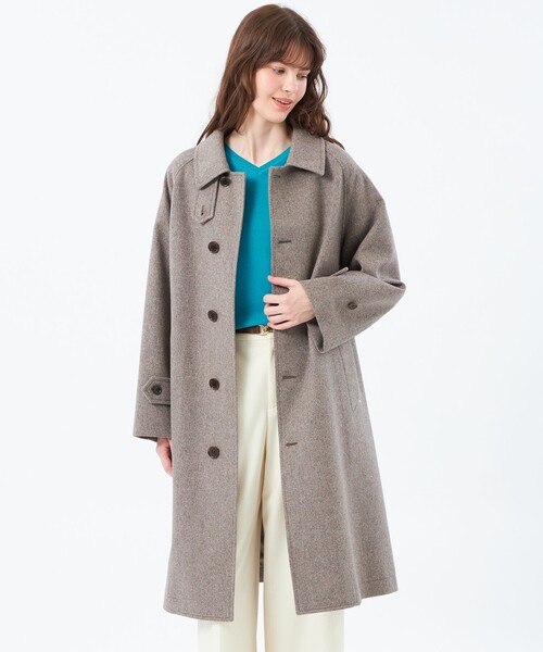 COSWAY（コズウェイ）】ウールカシミヤ製（ステンカラーコート