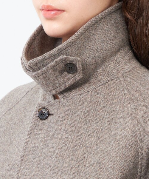 MACKINTOSH PHILOSOPHY（ﾏｯｷﾝﾄｯｼｭ ﾌｨﾛｿﾌｨｰ）の「【COSWAY（コズウェイ）】ウールカシミヤ製（ステンカラーコート・レディース・ブラウン系その他6/チャコールグレー/ダークネイビー・38/36）」の11枚目の写真