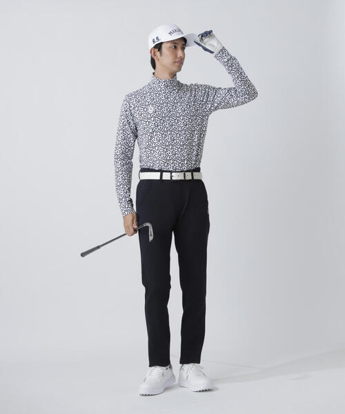 セール】綿ベア天竺長袖ハイネックカットソー ＜NICO総柄＞（Tシャツ