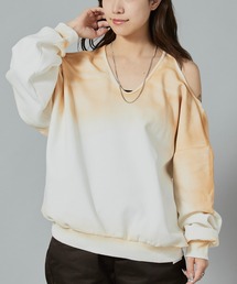Chick | Mura-dyed Laser Back Sweatshirt / ムラ染め レーサーバックスウェット(スウェット)