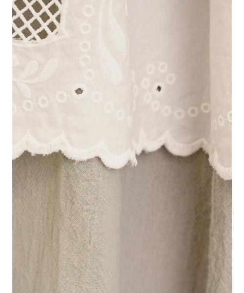 Samansa Mos2（サマンサ モスモス）の「刺繍クロス付きスカート（スカート・レディース・ブルー/チャコールグレー/ブラック/ベージュ・F）」の12枚目の写真