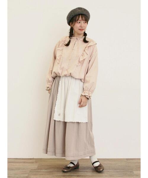 Samansa Mos2（サマンサ モスモス）の「刺繍クロス付きスカート（スカート・レディース・ブルー/チャコールグレー/ブラック/ベージュ・F）」の13枚目の写真