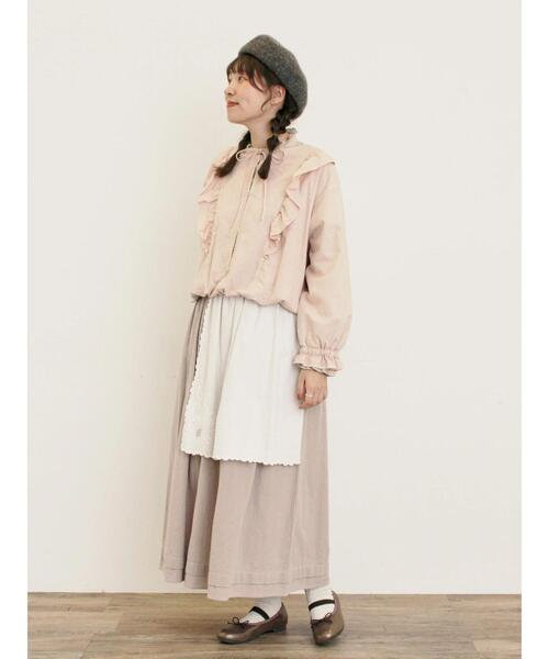 Samansa Mos2（サマンサ モスモス）の「刺繍クロス付きスカート（スカート・レディース・ブルー/チャコールグレー/ブラック/ベージュ・F）」の14枚目の写真