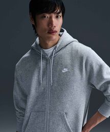 NIKE（ナイキ）の「ナイキ クラブ メンズ フルジップ フリース パーカー / Nike Club Men's Full-Zip Fleece Hoodie FN3862-063 Dark Grey Heather（パーカー・メンズ）」
