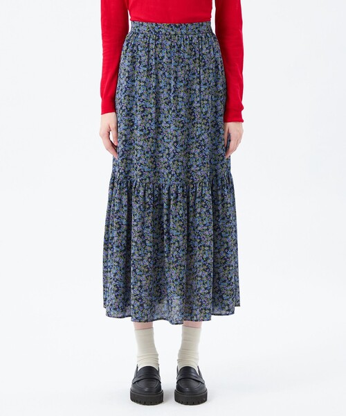 MACKINTOSH PHILOSOPHY(マッキントッシュ フィロソフィー)の「リトルフラワープリントギャザースカート(スカート・レディース・イエロー系その他3/ダークネイビー・36/38)」の5枚目の写真