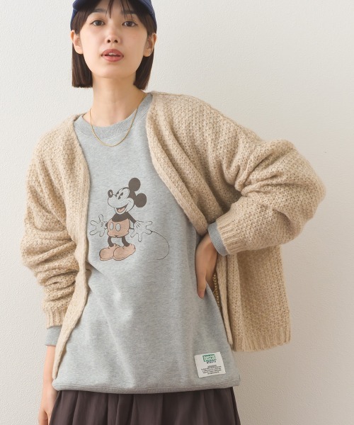 OMNES（オムネス）の「ローゲージジャガードドロップショルダーボレロニットカーディガン（ニット/セーター・レディース・グレイッシュベージュ/ピンク/ベージュ/グレー・FREE）」の15枚目の写真