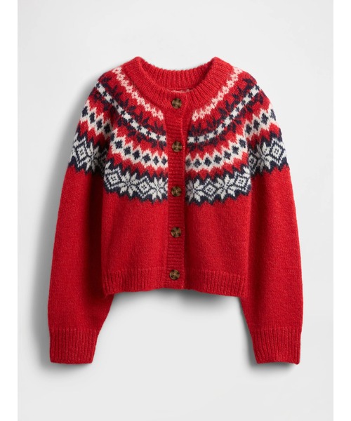 GAP(ギャップ)の「ふわもこフェアアイル ニットカーディガン(カーディガン/ボレロ・レディース・レッド/ブラウン・XS/S/M/L/XL/XXS)」の4枚目の写真