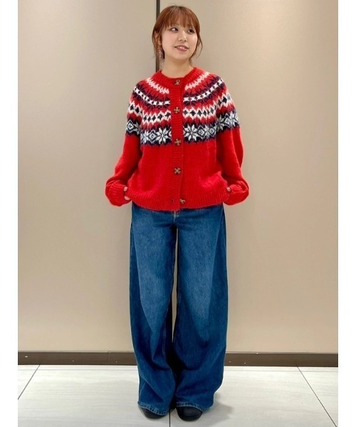 GAP(ギャップ)の「ふわもこフェアアイル ニットカーディガン(カーディガン/ボレロ・レディース・レッド/ブラウン・XS/S/M/L/XL/XXS)」の5枚目の写真