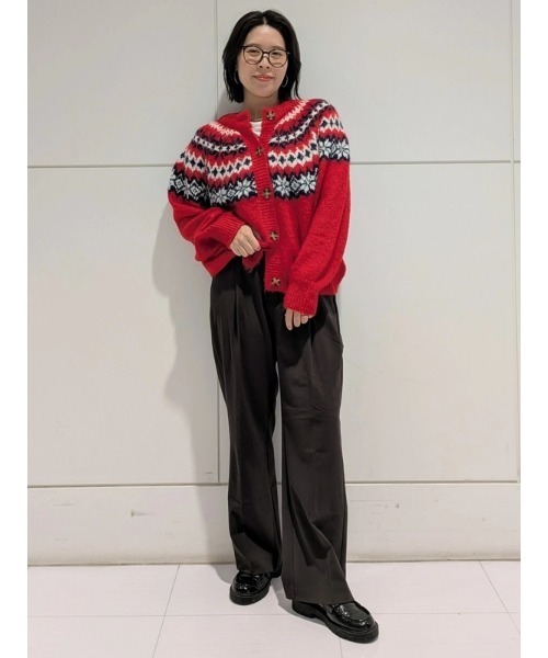 GAP(ギャップ)の「ふわもこフェアアイル ニットカーディガン(カーディガン/ボレロ・レディース・レッド/ブラウン・XS/S/M/L/XL/XXS)」の6枚目の写真