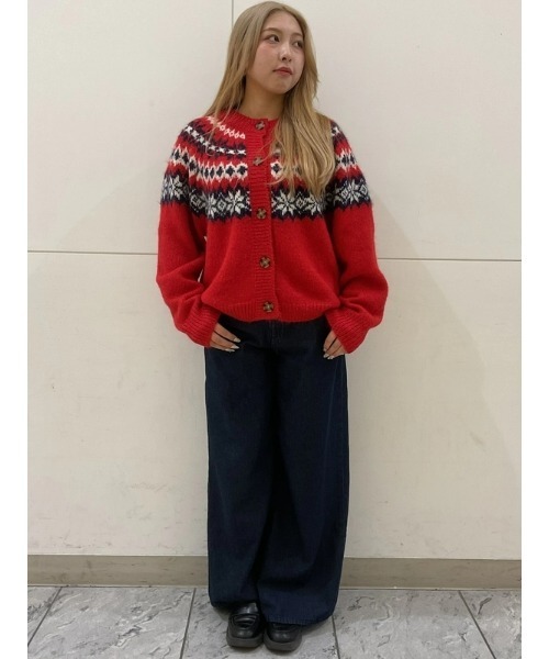 GAP(ギャップ)の「ふわもこフェアアイル ニットカーディガン(カーディガン/ボレロ・レディース・レッド/ブラウン・XS/S/M/L/XL/XXS)」の9枚目の写真