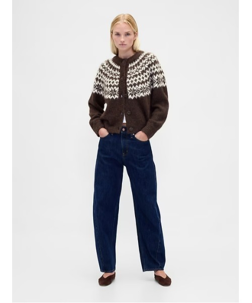 GAP(ギャップ)の「ふわもこフェアアイル ニットカーディガン(カーディガン/ボレロ・レディース・レッド/ブラウン・XS/S/M/L/XL/XXS)」の10枚目の写真