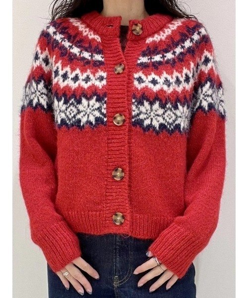 GAP(ギャップ)の「ふわもこフェアアイル ニットカーディガン(カーディガン/ボレロ・レディース・レッド/ブラウン・XS/S/M/L/XL/XXS)」の16枚目の写真