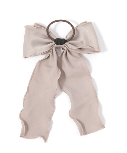 repipi armario(レピピ アルマリオ)の「サテンWリボンメローポニー(ヘアゴム・キッズ・アイボリー/グレー/ブラック/ベージュ・ONESIZE)」の10枚目の写真