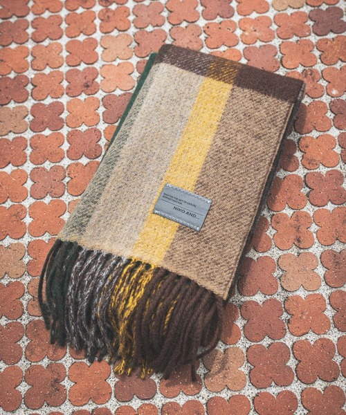 niko and...（ニコアンド）の「ダブルフェイスウールマフラー（マフラー・メンズ・ブラック/アイボリー/ネイビー/レッド/ブラウン・FREE）」の17枚目の写真