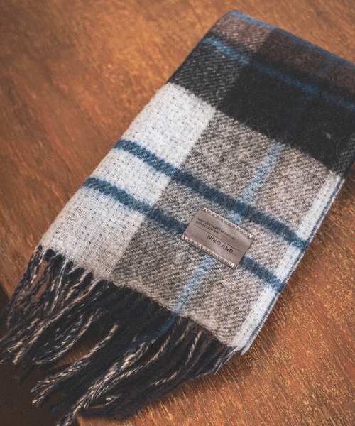 niko and...（ニコアンド）の「ダブルフェイスウールマフラー（マフラー・メンズ・ブラック/アイボリー/ネイビー/レッド/ブラウン・FREE）」の22枚目の写真