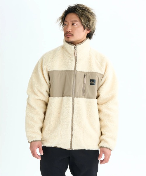 Quiksilver(クイックシルバー)の「BOA JACKET /クイックシルバーモコモコボアブルゾン(ブルゾン・メンズ・ホワイト/ブラック/カーキ/ベージュ・MEDIUM/LARGE/X-LARGE/SMALL)」の10枚目の写真