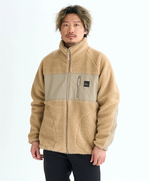 Quiksilver(クイックシルバー)の「BOA JACKET /クイックシルバーモコモコボアブルゾン(ブルゾン・メンズ・ホワイト/ブラック/カーキ/ベージュ・MEDIUM/LARGE/X-LARGE/SMALL)」の16枚目の写真