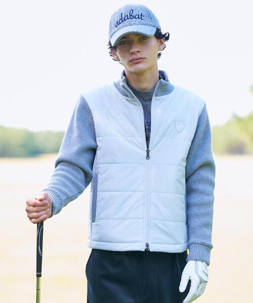 セール】ニットコンビパデットブルゾン（ブルゾン）｜adabat