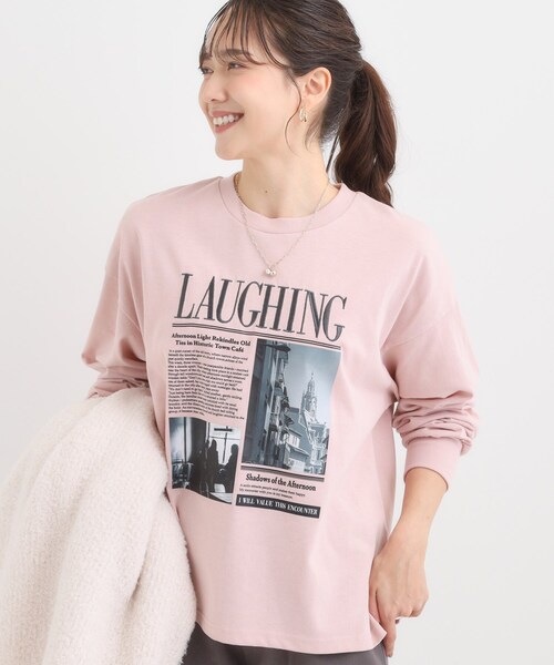 Cutie Blonde（キューティーブロンド）の「選べる3柄 刺繍アソートロンT（Tシャツ/カットソー・レディース・ホワイト系1/ピンク系3/ブラック系/ホワイト系3/ブラウン系その他2/チャコールグレー・00）」の6枚目の写真