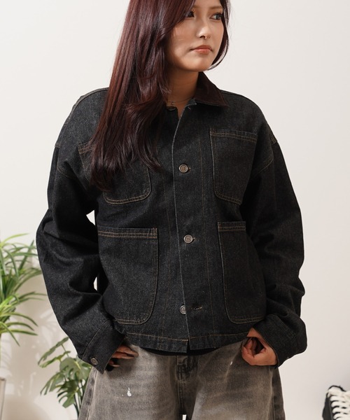 POP TRADING COMPANY ブラックカバーオール L POP TRADING COMPANY ブラックカバーオール L POP TRADING COMPANY