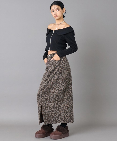 ANAP（アナップ）の「オフショルダー ダブルジップ 裏毛 トップス（その他トップス・レディース・グレー/ブラック・F）」の14枚目の写真