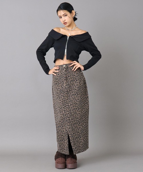 ANAP（アナップ）の「オフショルダー ダブルジップ 裏毛 トップス（その他トップス・レディース・グレー/ブラック・F）」の15枚目の写真