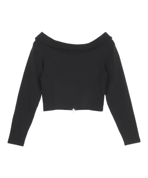 ANAP（アナップ）の「オフショルダー ダブルジップ 裏毛 トップス（その他トップス・レディース・グレー/ブラック・F）」の12枚目の写真