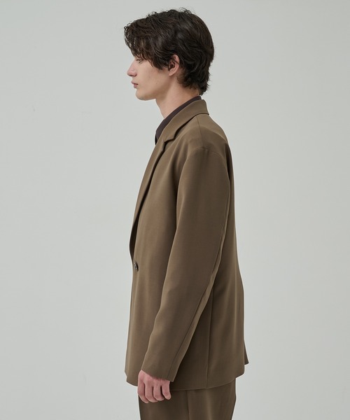 STUDIOUS（ステュディオス）の「【STUDIOUS】ドリームテックダブルジャケット（テーラードジャケット・メンズ・ブラック/モカ・1/2/3）」の10枚目の写真