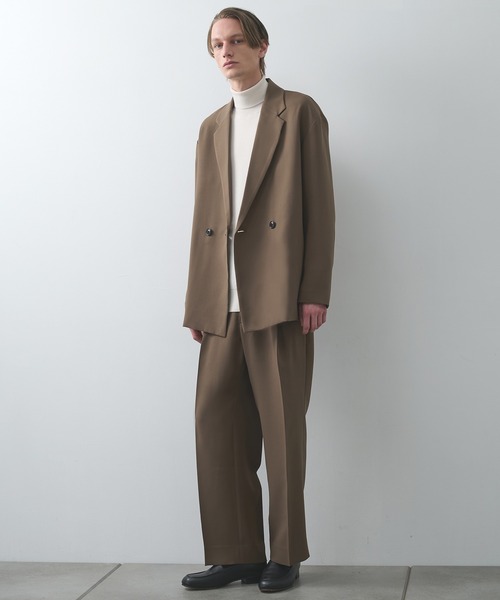 STUDIOUS（ステュディオス）の「【STUDIOUS】ドリームテックダブルジャケット（テーラードジャケット・メンズ・ブラック/モカ・1/2/3）」の16枚目の写真