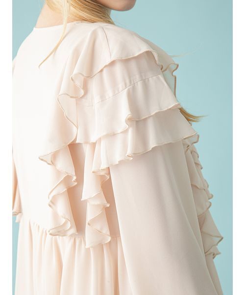 FURFUR（ファーファー）の「フリルチュニックブラウス（シャツ/ブラウス・レディース・ブラック/オフホワイト/ピンク・F）」の10枚目の写真