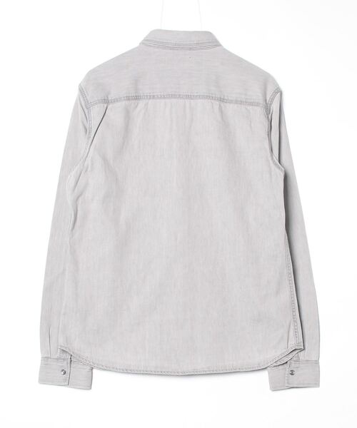 ALLSAINTS（オールセインツ）の「ALLSAINTS GLEASON LS SHIRT（シャツ/ブラウス・メンズ・グレー・MEDIUM/SMALL/X-SMALL）」の6枚目の写真