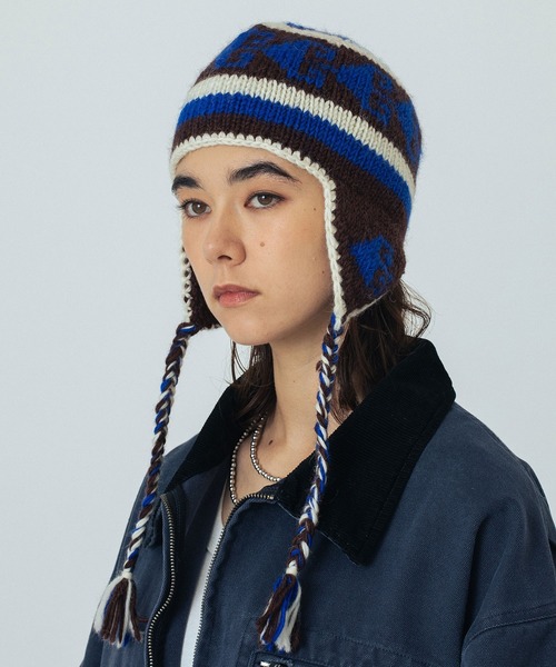 セール】(CREOLME)NEPAL KNIT CAP（ニットキャップ/ビーニー）｜ROSE