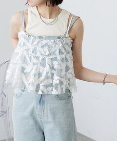 ≪追加≫ESTHE OVERSIZED SHEER LACE ベスト（シャツ/ブラウス