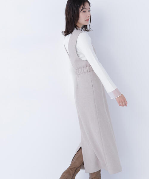 NATURAL BEAUTY BASIC(ナチュラルビューティーベーシック)の「◇ベルト付Vネックジャンスカ(ジャンパースカート・レディース・ベージュ系その他/ブラック系その他・P/S/MEDIUM/SMALL)」の15枚目の写真