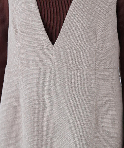 セール】◇ベルト付Vネックジャンスカ（ジャンパースカート