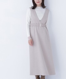 NATURAL BEAUTY BASIC | ◇ベルト付Ｖネックジャンスカ(ジャンパースカート)
