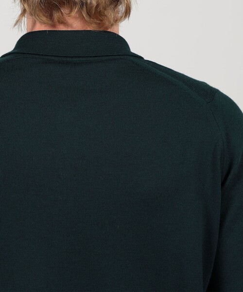 JOHN SMEDLEY(ジョンスメドレー)の「JOHN SMEDLEY TIBOR メリノウール ポロカラーニットシャツ(ニット/セーター・メンズ・ブルー/グリーン・M/S/L)」の8枚目の写真