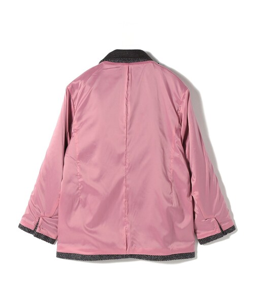 SHIPS Primary Navy Label:ヘリンボーンツイード ジャケット コート