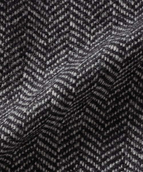 セール】SHIPS Primary Navy Label:ヘリンボーンツイード ジャケット