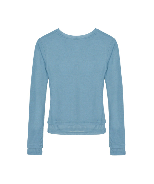 NICK&NICOLE(ニックアンドニコール)の「MINIMAL DOUBLE LAYERED LONG SLEEVE TOP_SKY BLUE(Tシャツ/カットソー・レディース・その他・FREE)」の2枚目の写真