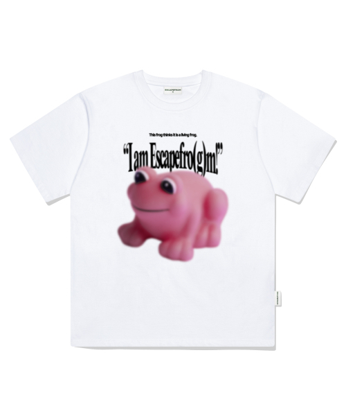 ESCAPEFROM(エスケープフロム)の「ピンクフロッグプリントオーバーサイズ半袖Tシャツホワイト(Tシャツ/カットソー・レディース・その他・MEDIUM/LARGE/SMALL)」の1枚目の写真
