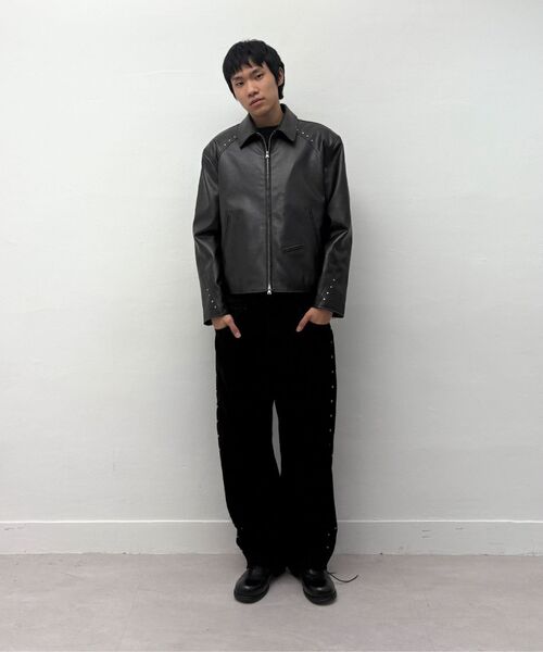 Millo Archive（ミロ アーカイブ）の「クレニレザースタッズジャケット[ブラック]（ライダースジャケット・レディース・その他・MEDIUM/LARGE/X-LARGE）」の2枚目の写真