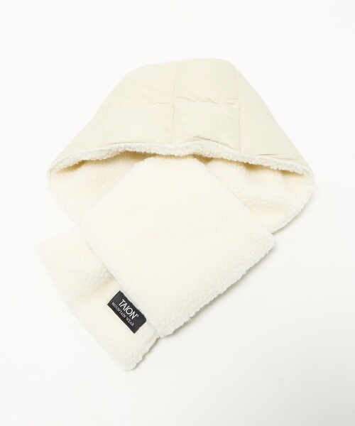 TAION(タイオン)の「<TAION>マウンテン リバーシブル ダウンボア マフラー(マフラー・メンズ・ライトグレー/ネイビー/ブラック・FREE)」の6枚目の写真