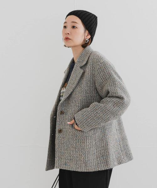 F by ROSSO（エフバイロッソ）の「F by ROSSO　『UR TECH』ミックスツイードジャコット（その他アウター・レディース・ベージュ/ブラウン・FREE）」の5枚目の写真