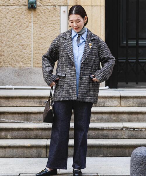 F by ROSSO（エフバイロッソ）の「F by ROSSO　『UR TECH』ミックスツイードジャコット（その他アウター・レディース・ベージュ/ブラウン・FREE）」の16枚目の写真