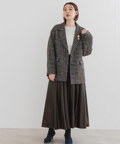 F by ROSSO（エフバイロッソ）の「F by ROSSO　『UR TECH』ミックスツイードジャコット（その他アウター・レディース・ベージュ/ブラウン・FREE）」の19枚目の写真