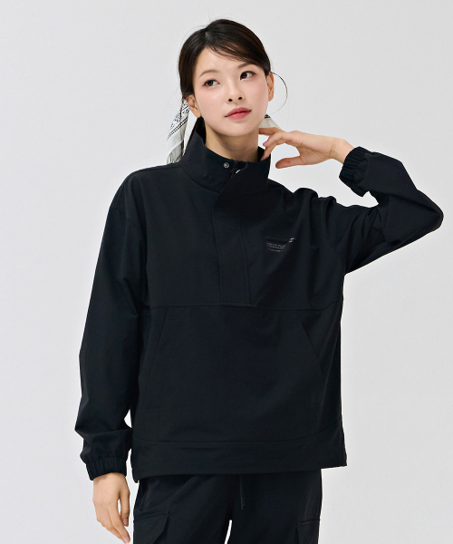 CHASECULT(チェイスカルト)の「共用ストレッチハイネックアノラックTシャツ-DERU5119B03(ナイロンジャケット・メンズ・ブラック・100/95/105/90)」の3枚目の写真
