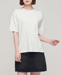 ウィメンズリラックスフィットクルーネックTシャツ[オートミール]